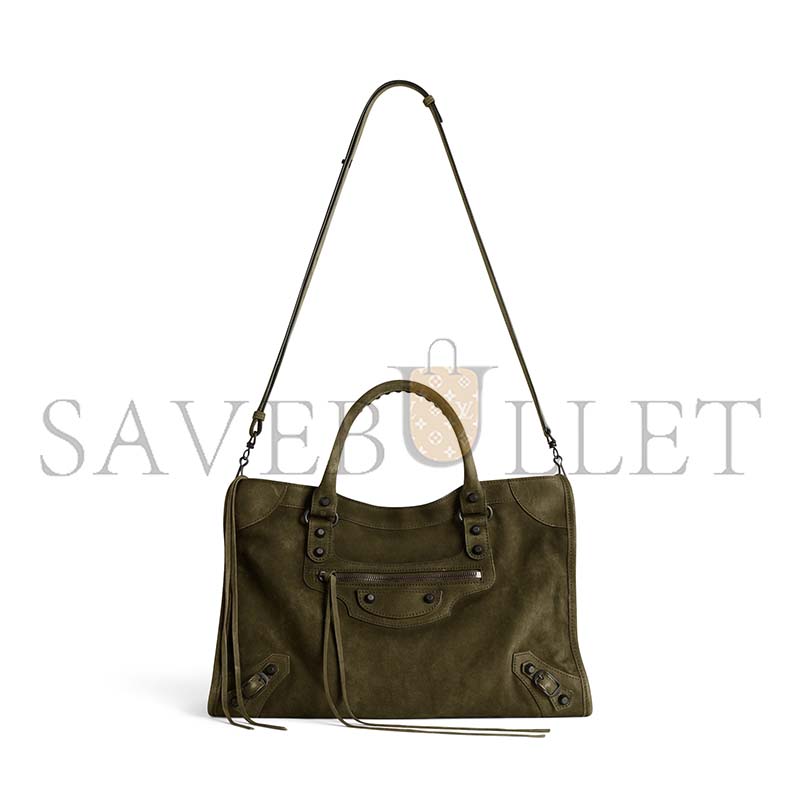 BALENCIAGA WOMEN'S LE CITY BAG MEDIUM IN KHAKI 8230582AB2A3503 (38*24*13cm) 
